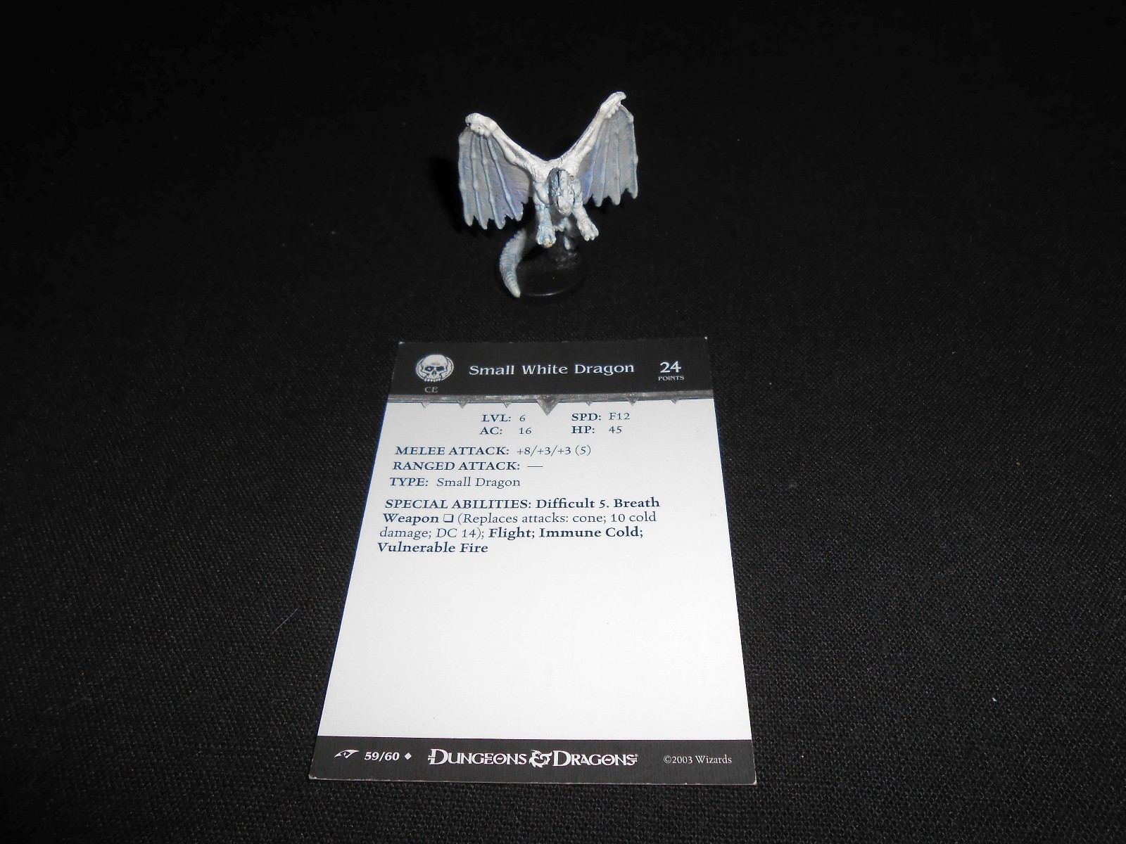Small White Dragon D&D Miniature Dragoneye mini Dungeons Dragons Pathfinder