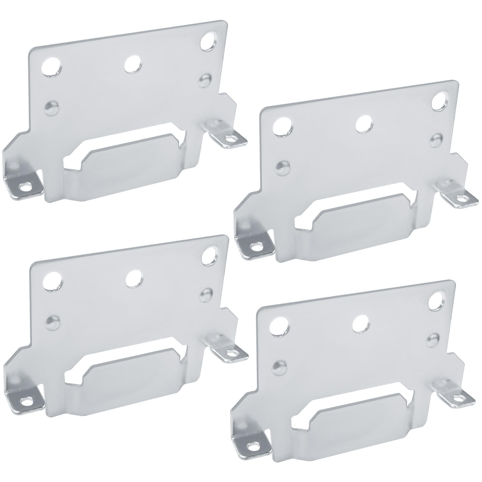 IWIWE 116791 Mounting Plate Compatible with IKEA Bed Frame 4 Pack, Silver