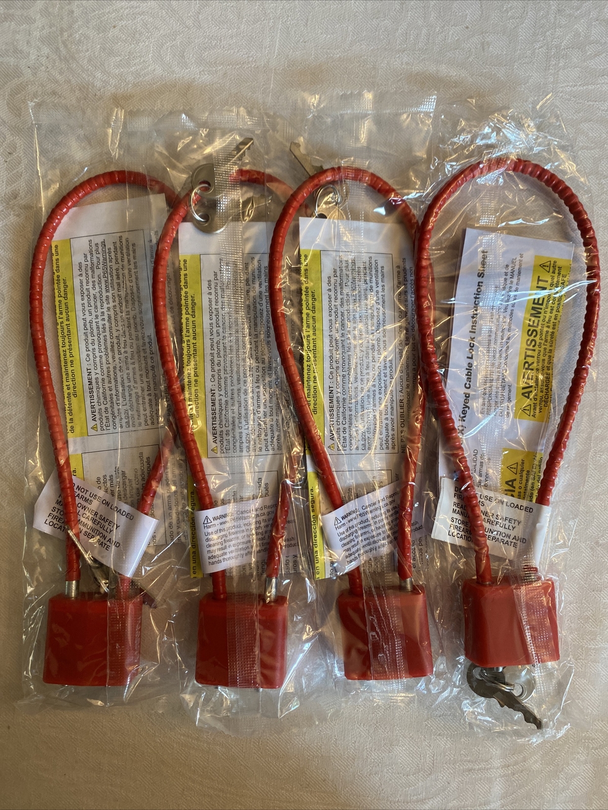 Regal Firearm Gun Safety Cable Lock Brand New R15SC3 15" 4 Locks