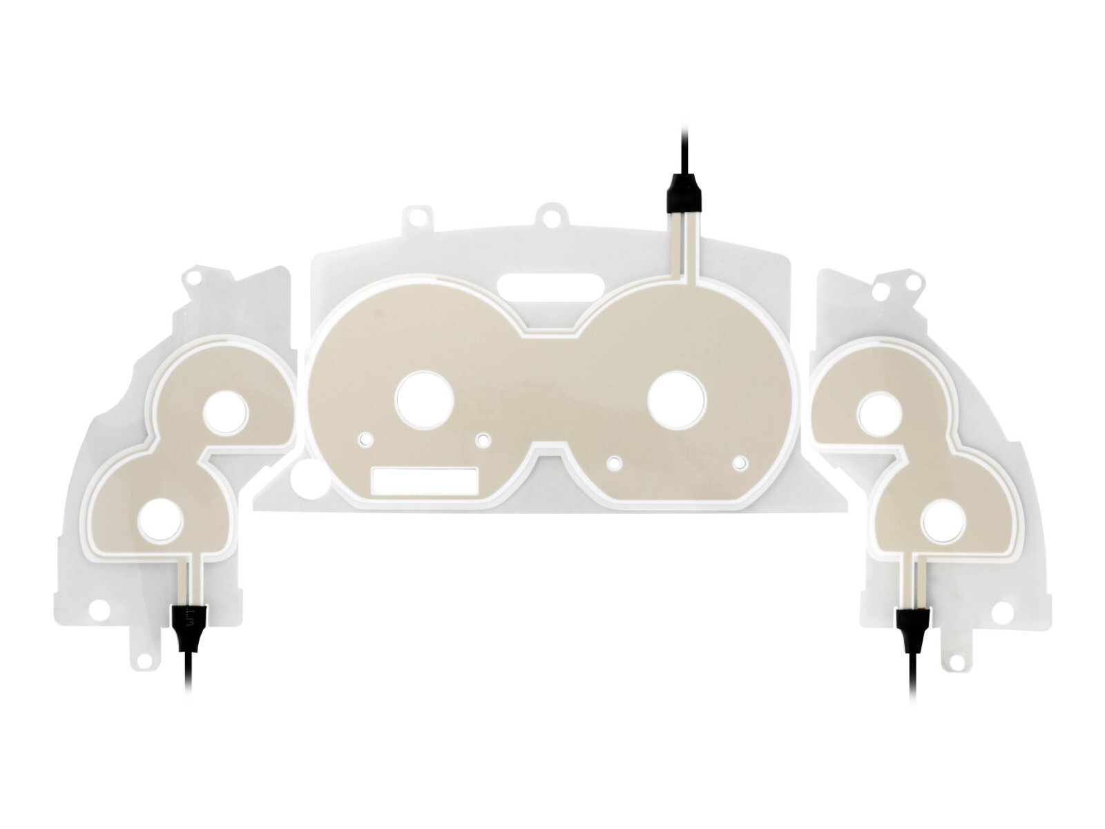 BLUE/GREEN Glow Gauge White Overlay For 99-04 Ford Mustang V6 120MPH Cluster