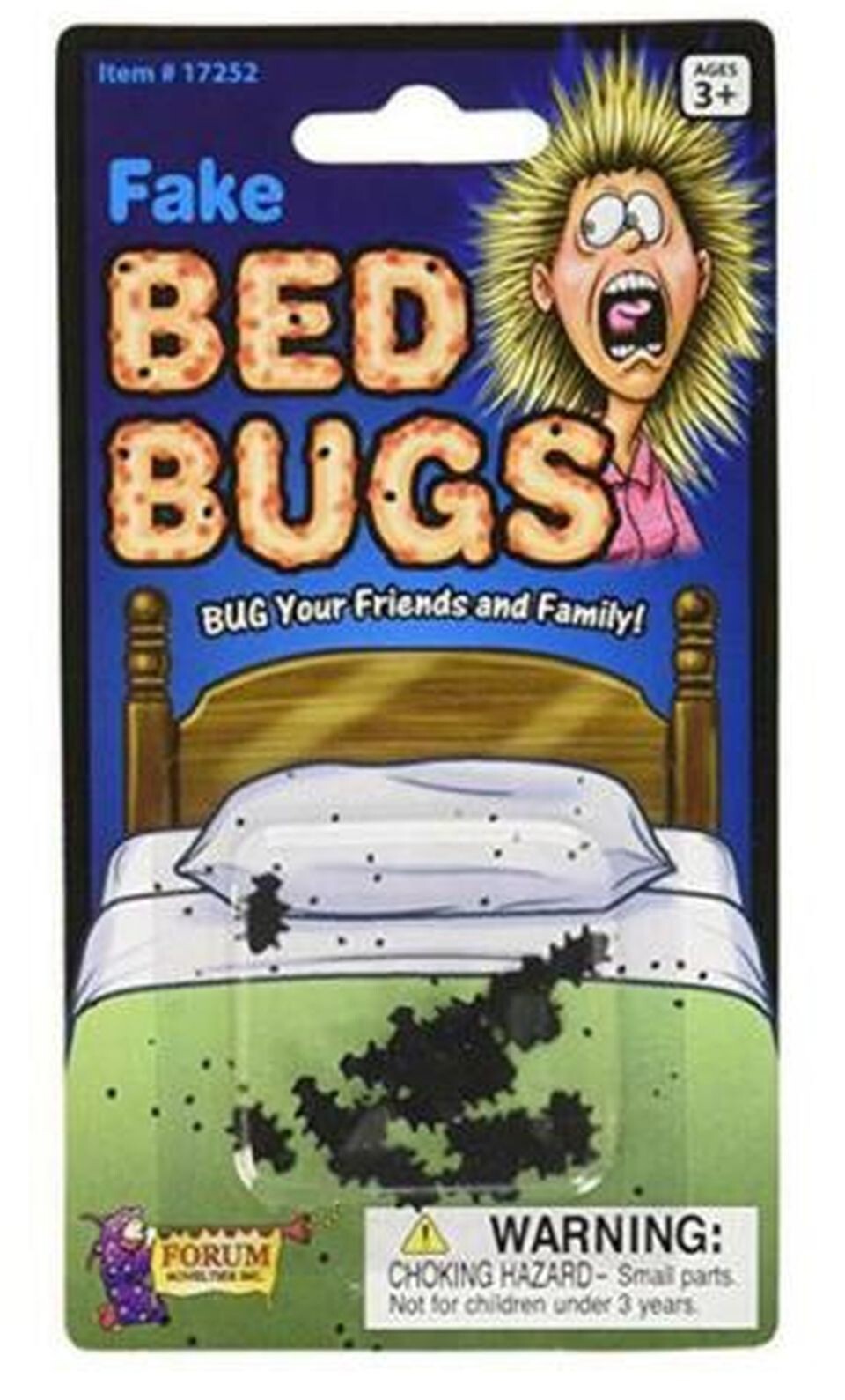 Prank BED BUGS Black Fake Pack Tiny Mini Prank Joke Gag Set Plastic Gift House