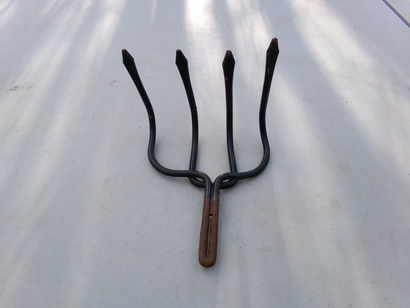 4 Tine Prong Head Garden Rake Claw Vintage