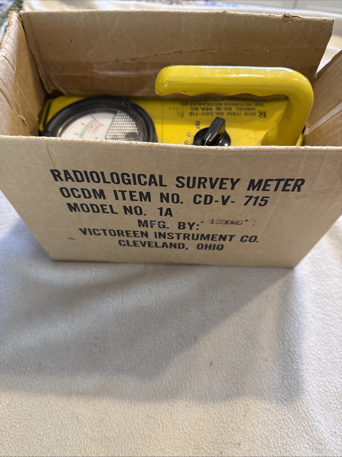 VTG Victoreen CDV-715 Model 1A Geiger Counter Civil Defense ~ Cold War /untested