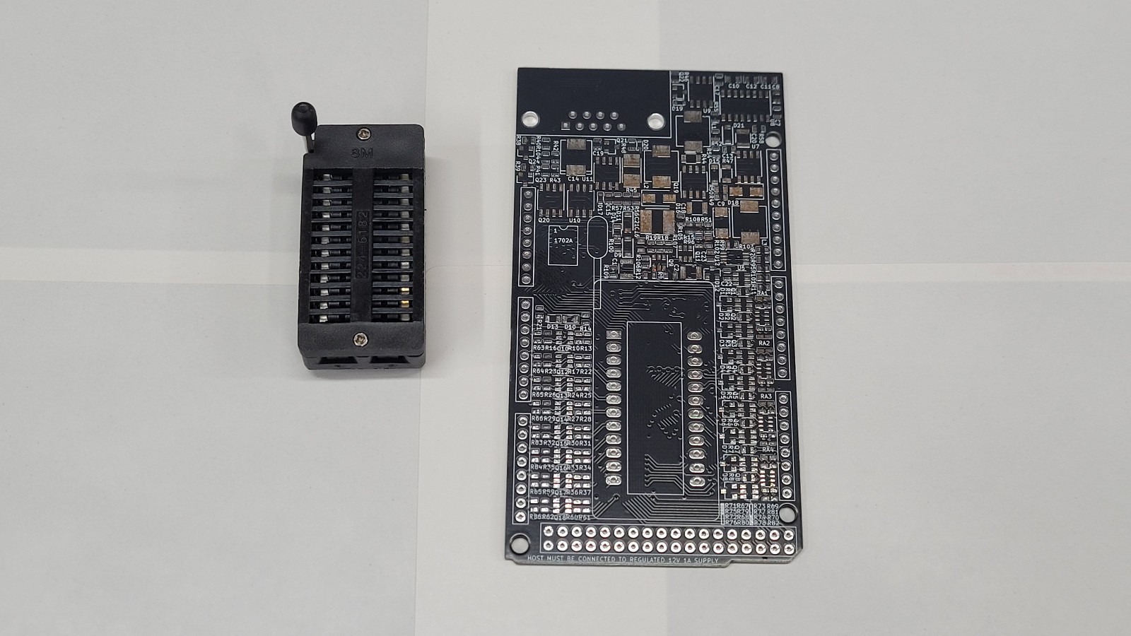 1702A EPROM programmer PCB With 3M Socket