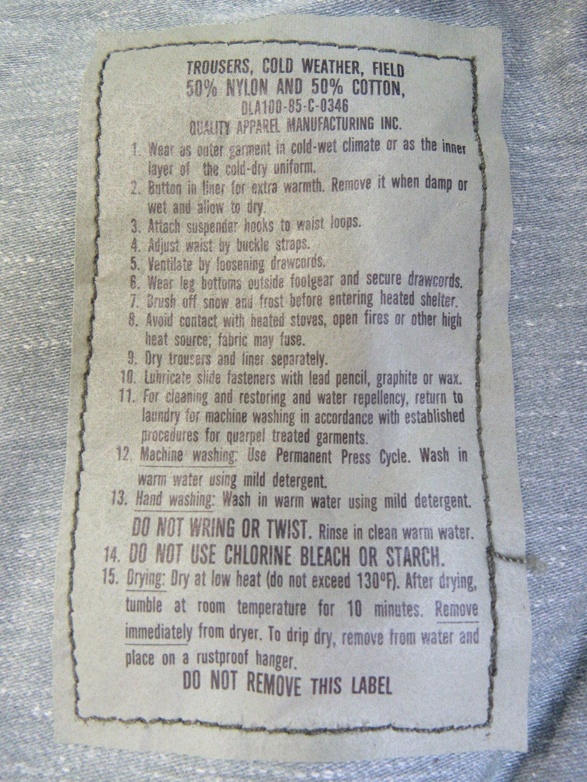 US GI M65 Woodland Camo Field Pants Trousers Medium Regular 1985 NOS