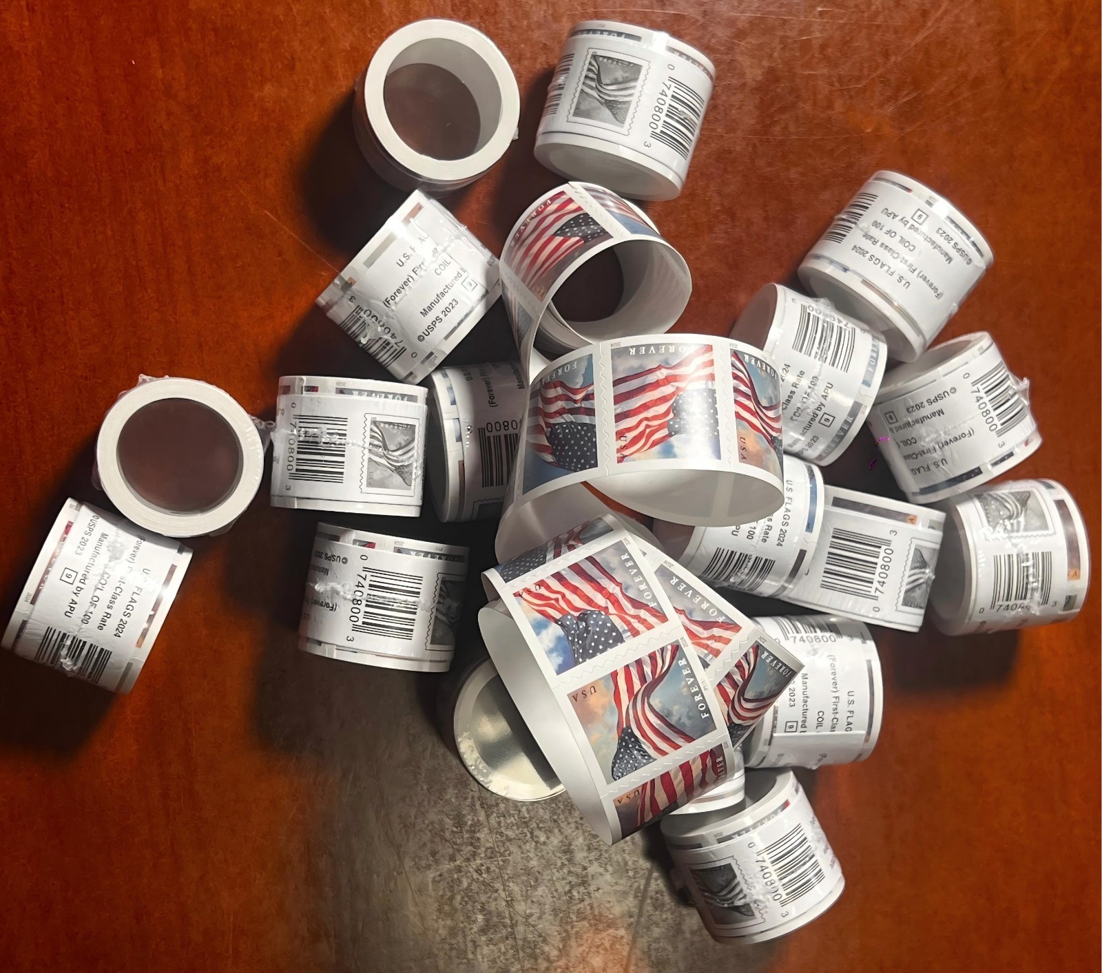 New Collection 10 ROLLS Of 100 USPS Postage-1000 PCS-Special Sale