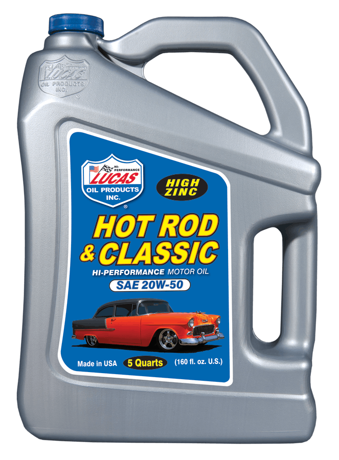 Lucas Oil 10684 Hot Rod & Classic Car HP Motor Oil SAE 20W-50 5 Quarts