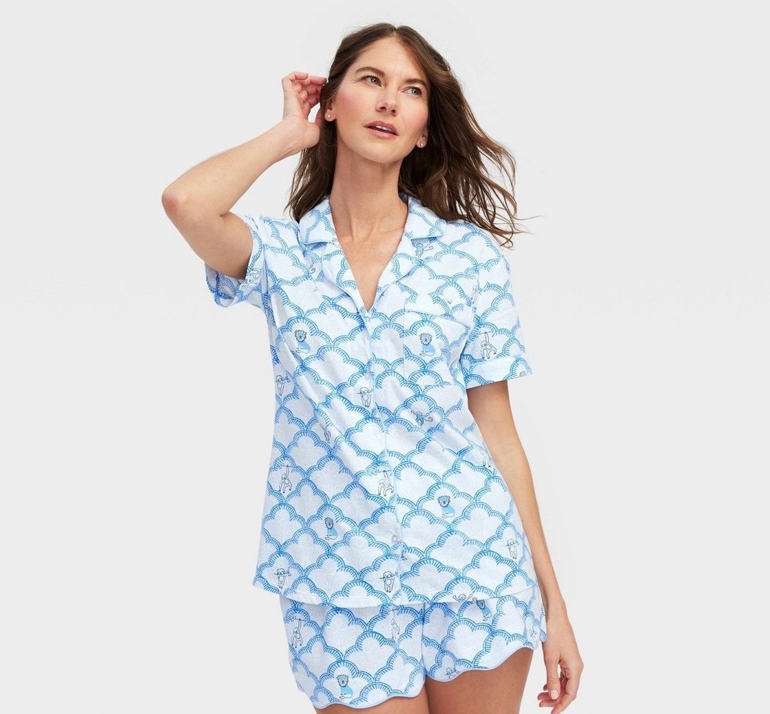 Roller Rabbit x Target Women’s Size M Geo Trellis Short Sleeve Short Pajama Set