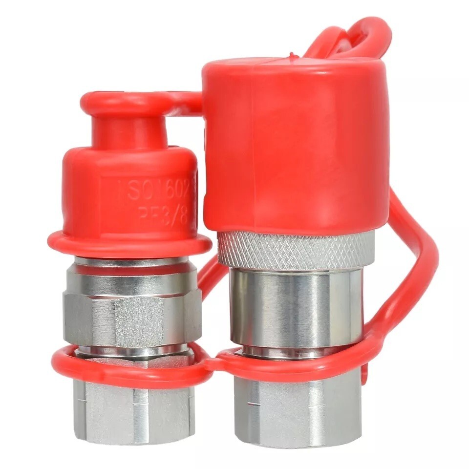 1/2" Flat Face Hydraulic Quick Connect Coupler Set , 1/2" NPT Thread  FF12M-08N