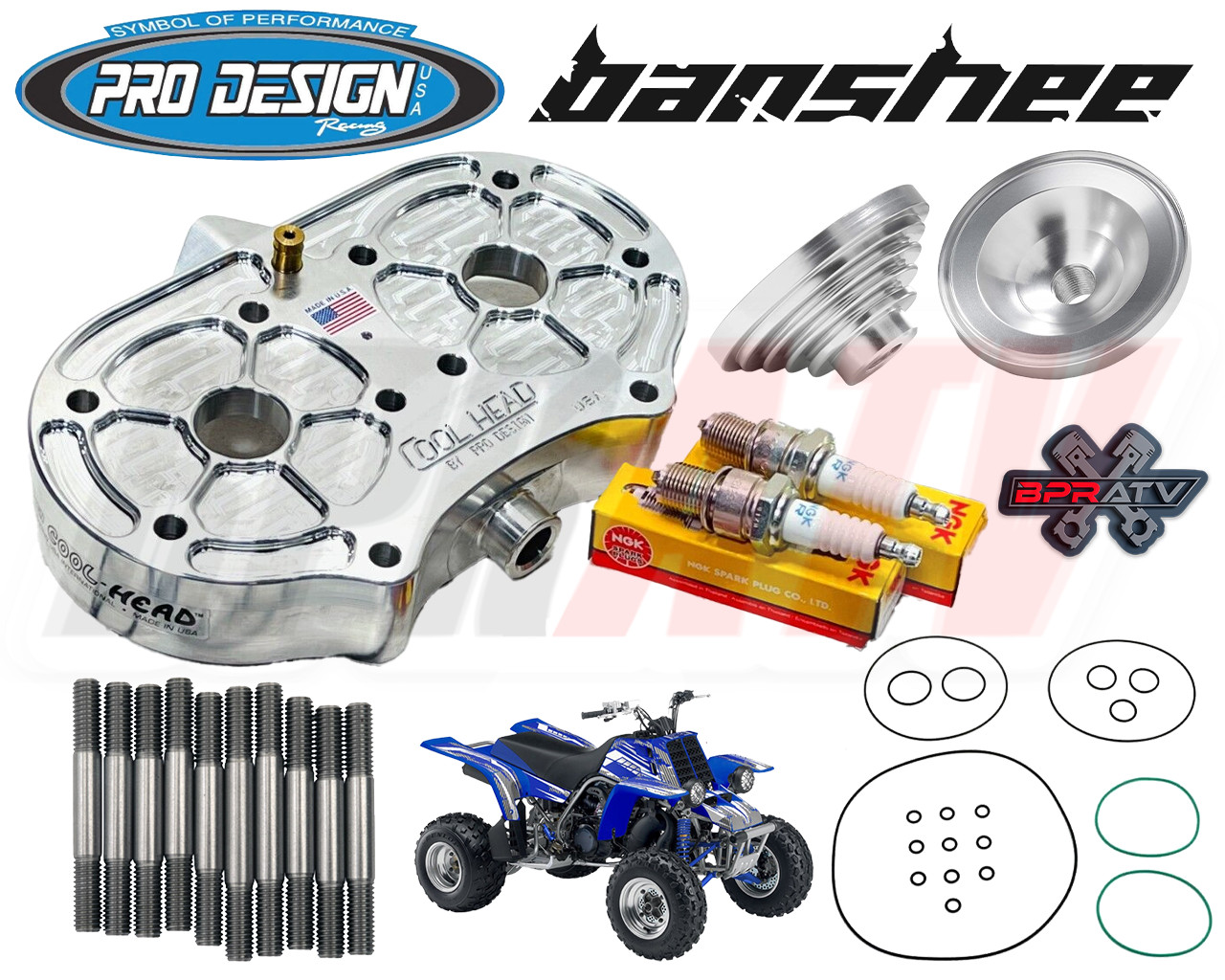 Banshee 421cc Stroker Engine Rebuild Kit ARES 68mm Cylinder +4mm Crank Cool Head