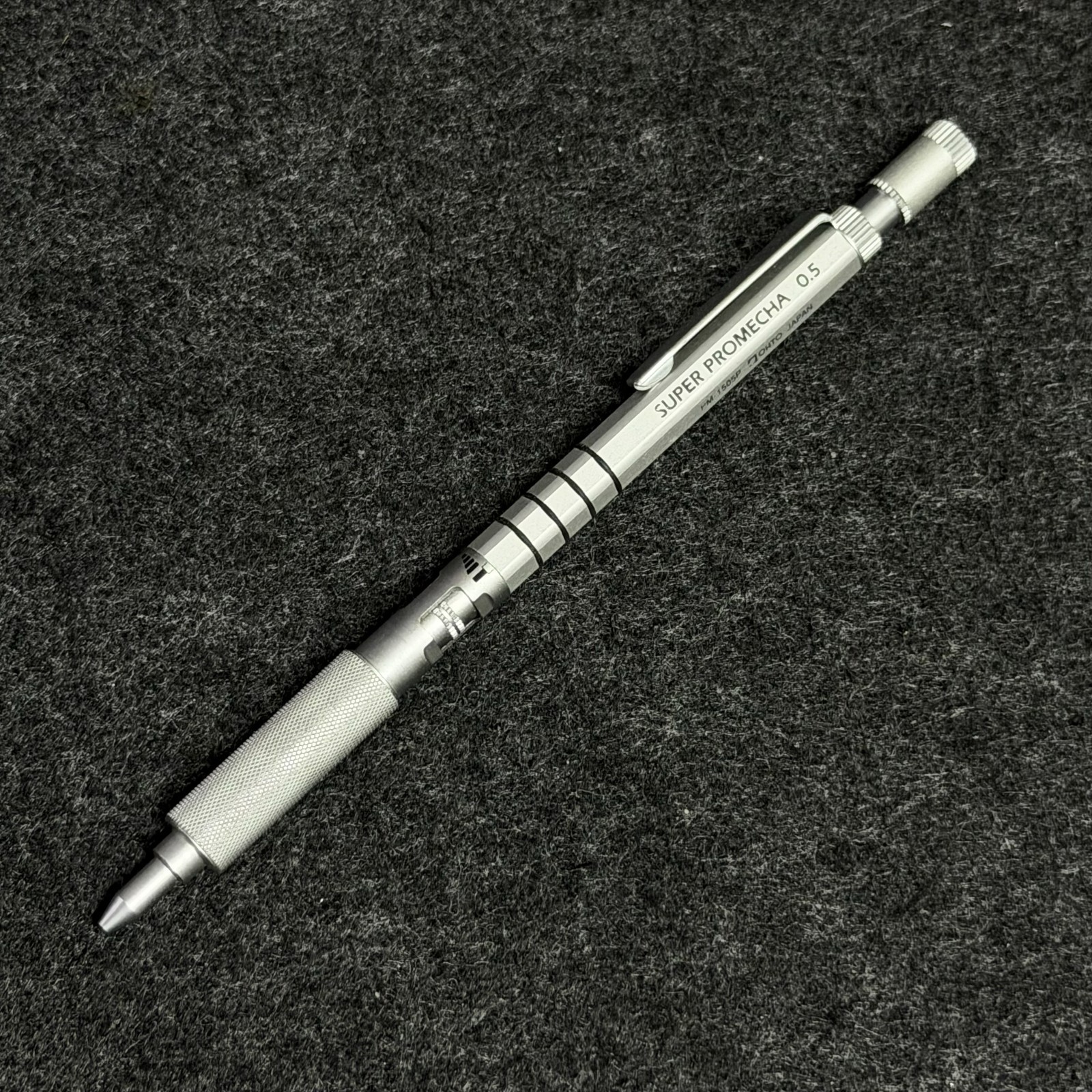 OHTO Super Promecha 0.5mm Drafting Pencil PM-1505P Silver Japan Used