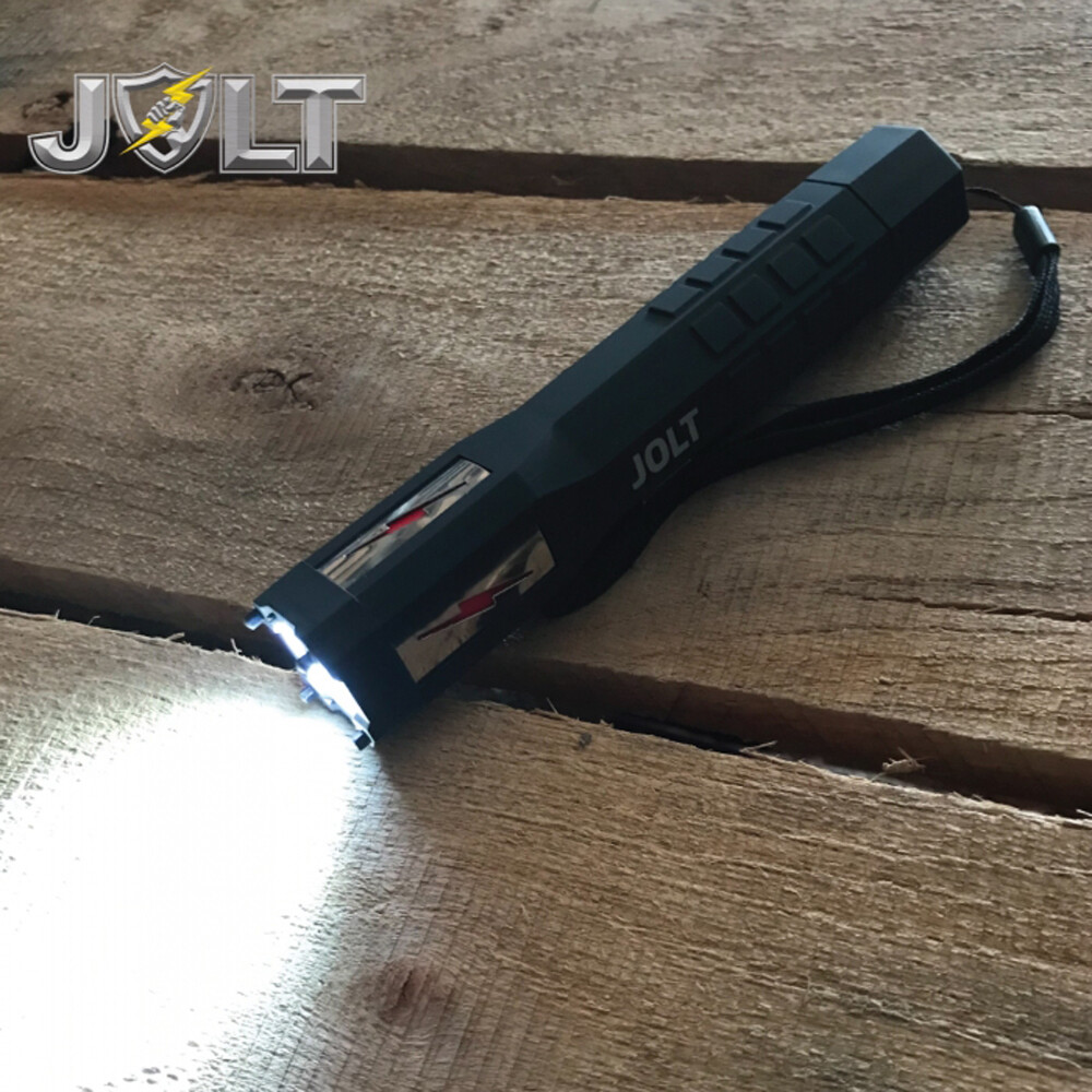 Jolt Lightning Rod 90,000,000 Volt Stun Gun Flashlight w/ Grab Guard Stun Strips