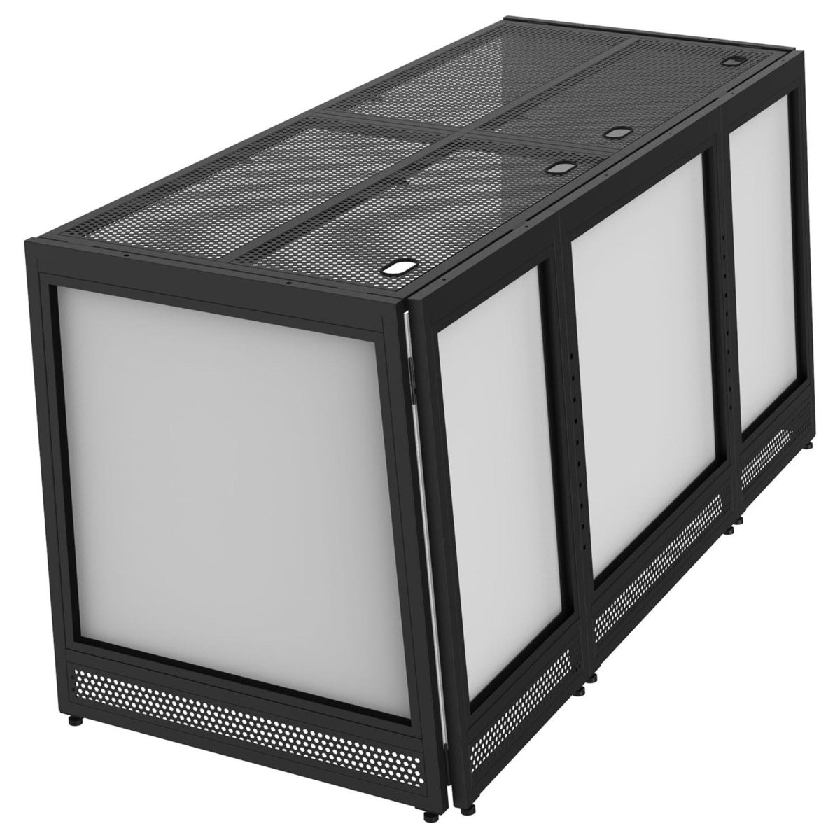 Odyssey DJBOOTHM78 70" Wide Surface TV Mountable DJ Battle Booth Facade