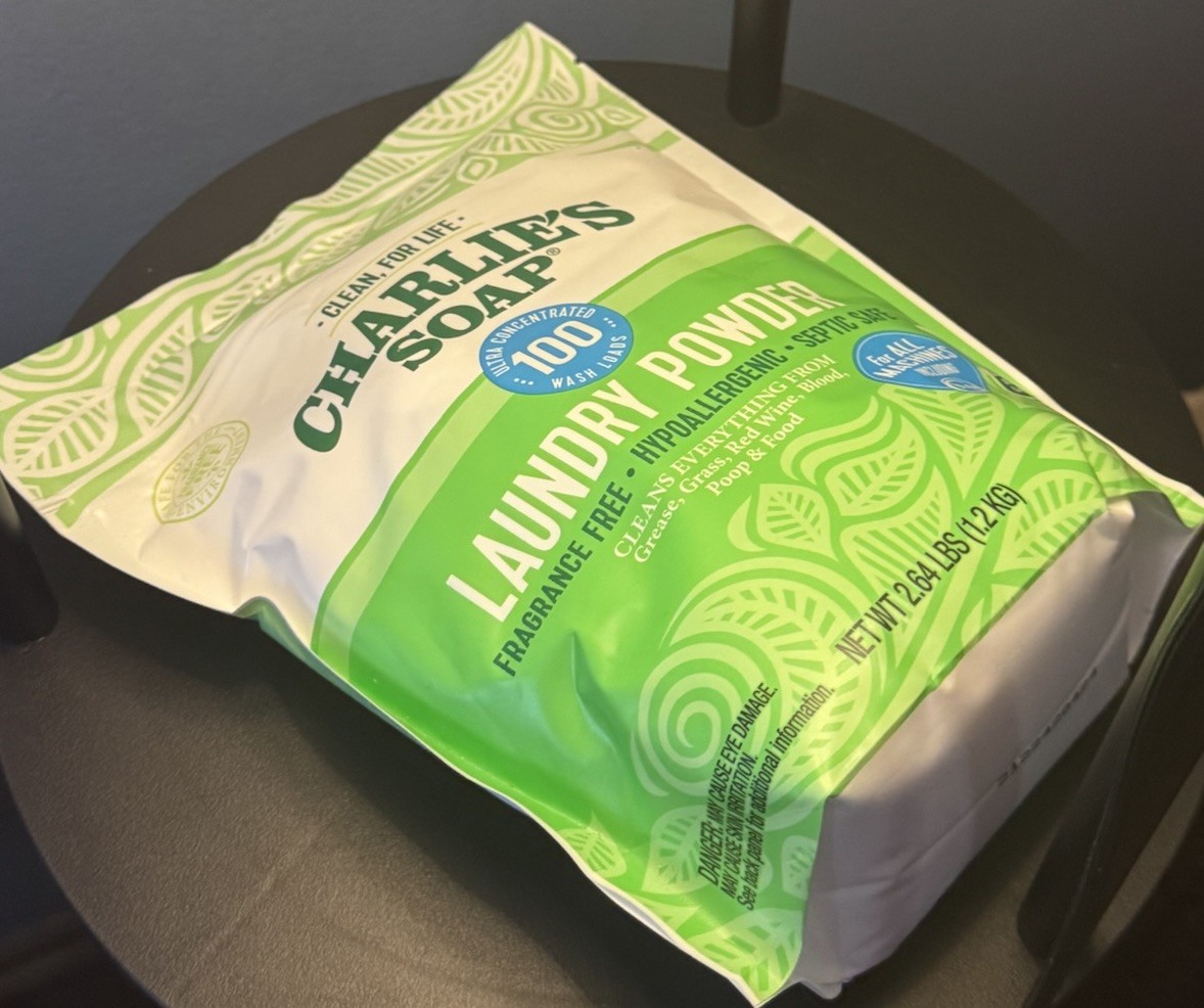 Charlie’s Soap Fragrance‑Free Laundry Powder – 100 Loads, 2.64 lbs