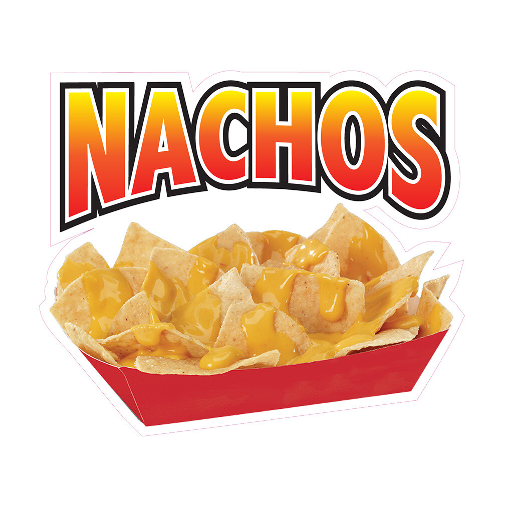Food Truck Decals Nachos Style C Restaurant & Food Concession Sign Yellow