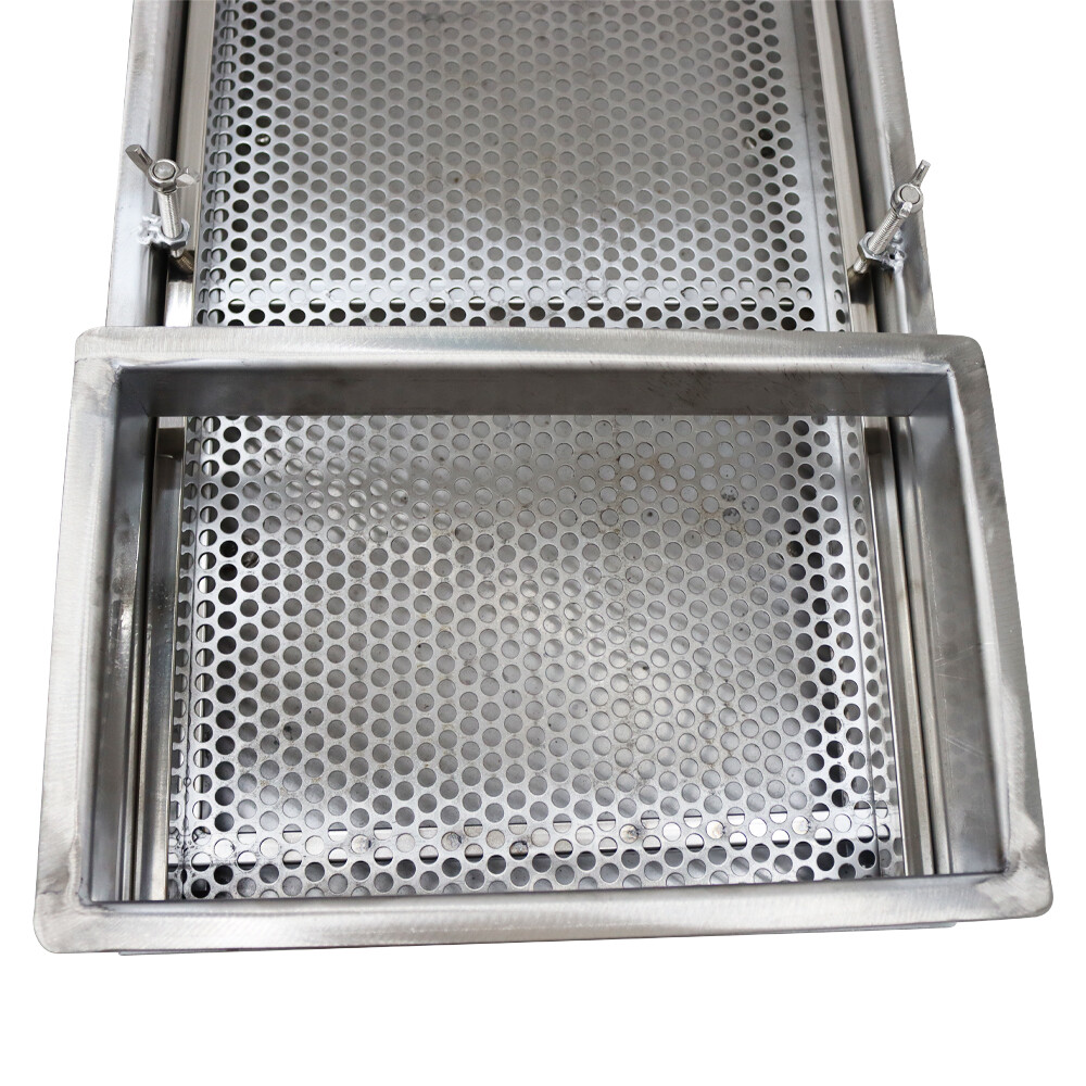 Electric Shaker Stainless Steel Linear Vibrating Screen Sifter with 7mm Screen