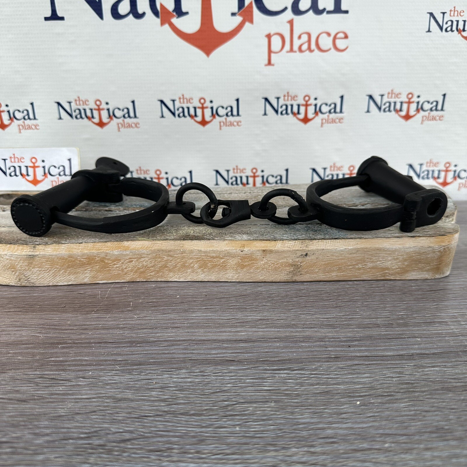 Iron Hand Cuffs and Key, Heavy Duty Old Style Shackles, Reenactment Handcuffs