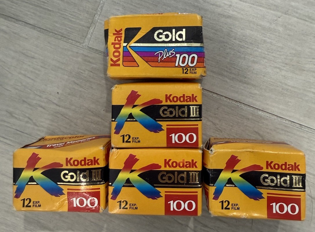 5 Kodak Gold 100 12 Exp Expired Film 10/1995