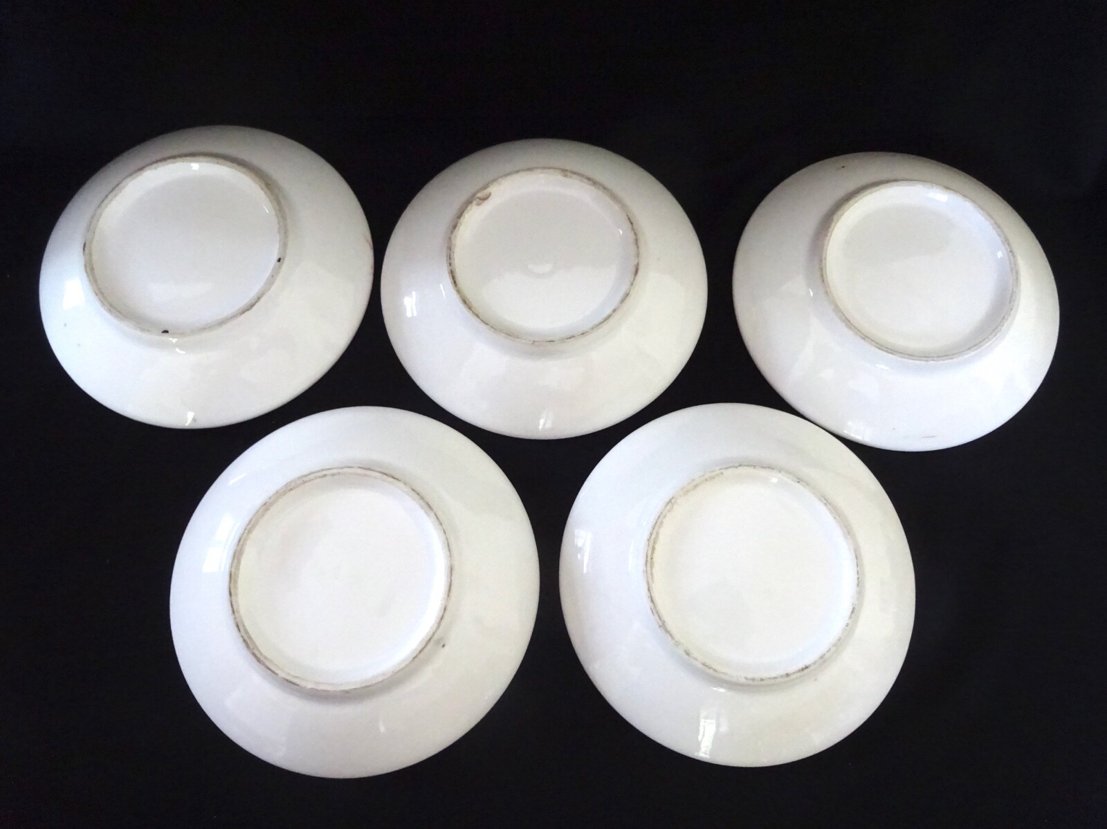 Vintage Espresso Cups Brulots French Bistro 5 Coffee Antique White Green Mug...