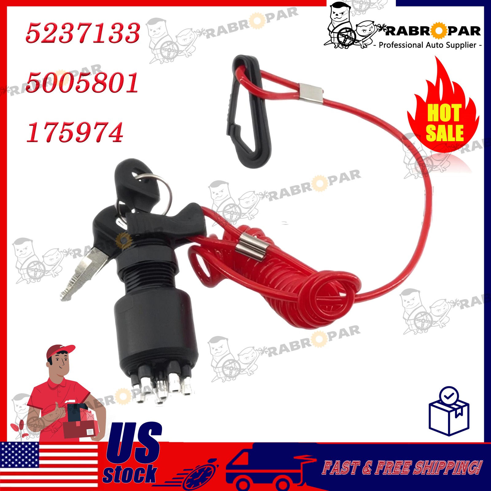 New Ignition Starting System Switch 5237133,5005801,175974 for Johnson Evinrude