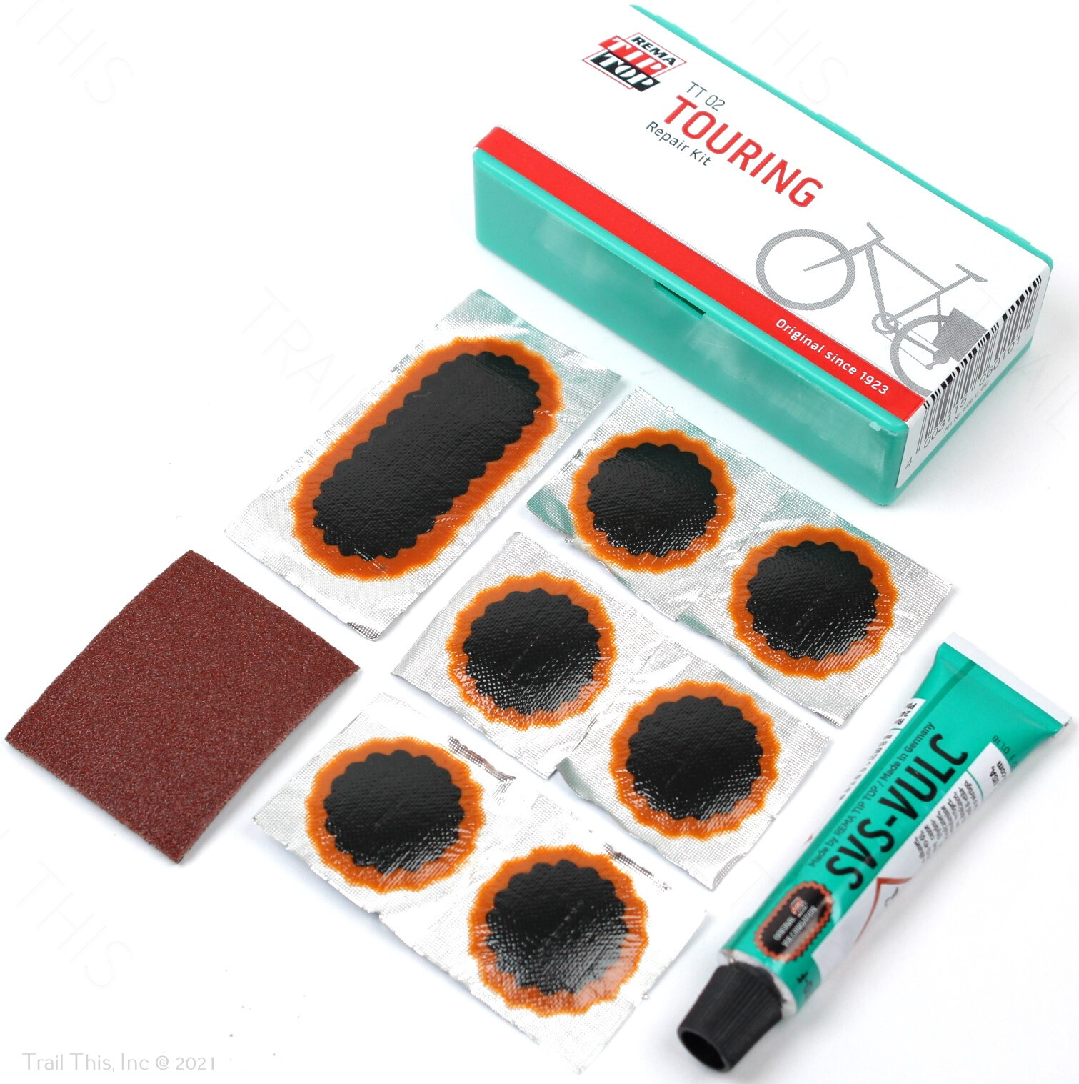 Rema TT02 Touring Bicycle Inner Tube Patch Kit Flat Puncture Repair Road MTB