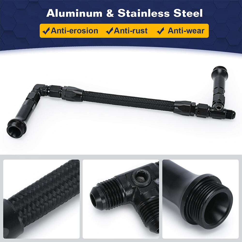 7/8-20 Dual Feed Aluminum Fuel Log Line For Holley Carburetor Double Pumper 4150