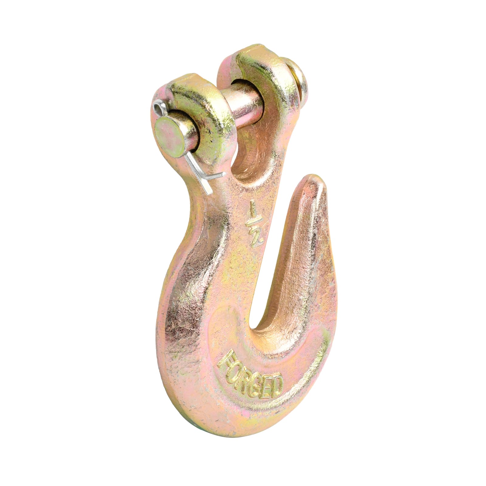 2PCS 1/2" G70 Clevis Grab Hooks Chain Hook Tie Down Towing Flatbed Truck Trailer