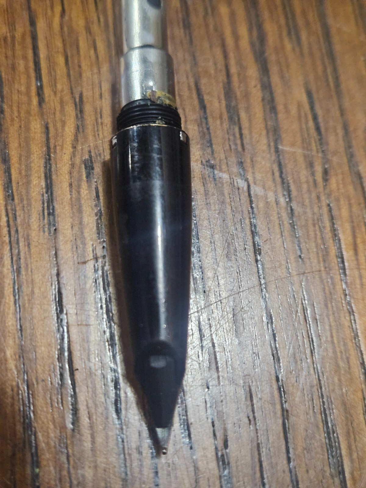 Sheaffer Fountain Pen Desk Set White Dot Chrome Black 14k used