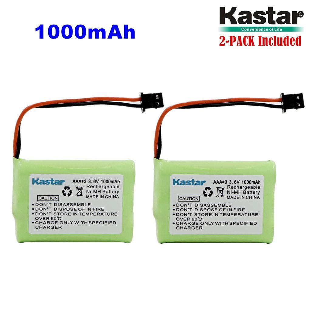 2 x 3.6V 1000mAh Cordless Phone Battery for Uniden BT-446 BT446 BT-1005 BT1005