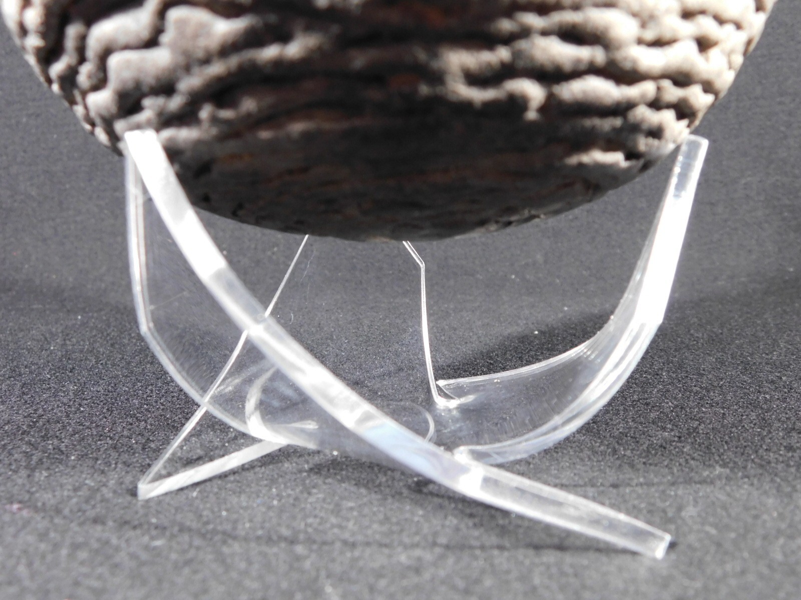 Display Stand Three Post TWIST Design Clear Lucite Medium Size