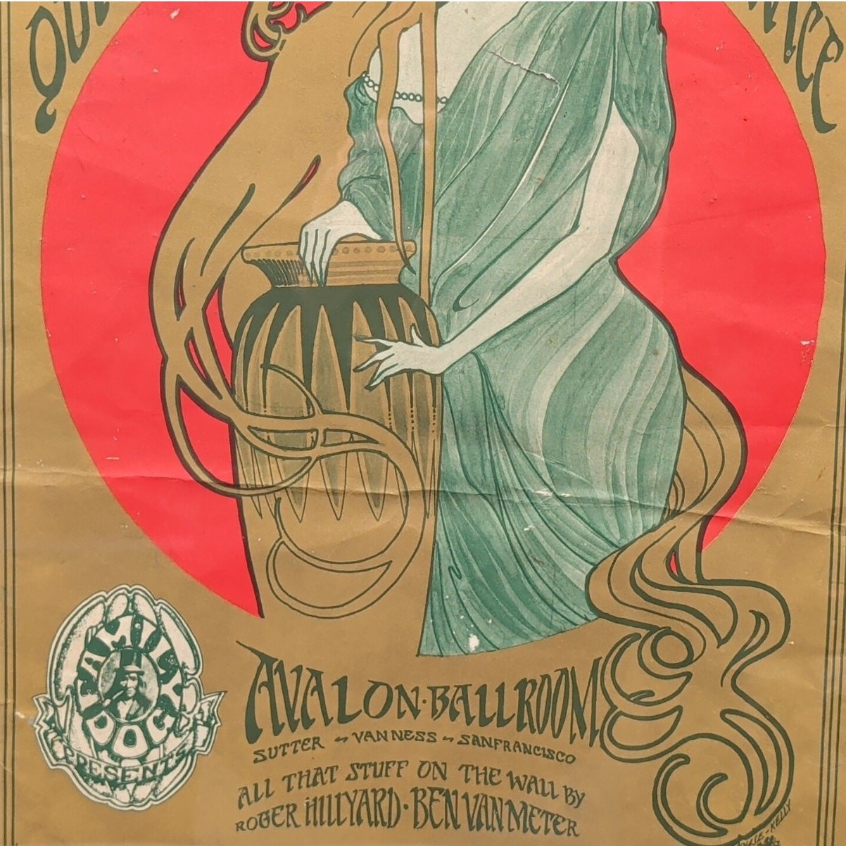 GRATEFUL DEAD FD 45-1 AVALON BALLROOM CONCERT POSTER 1967 Dead Classic Vintage