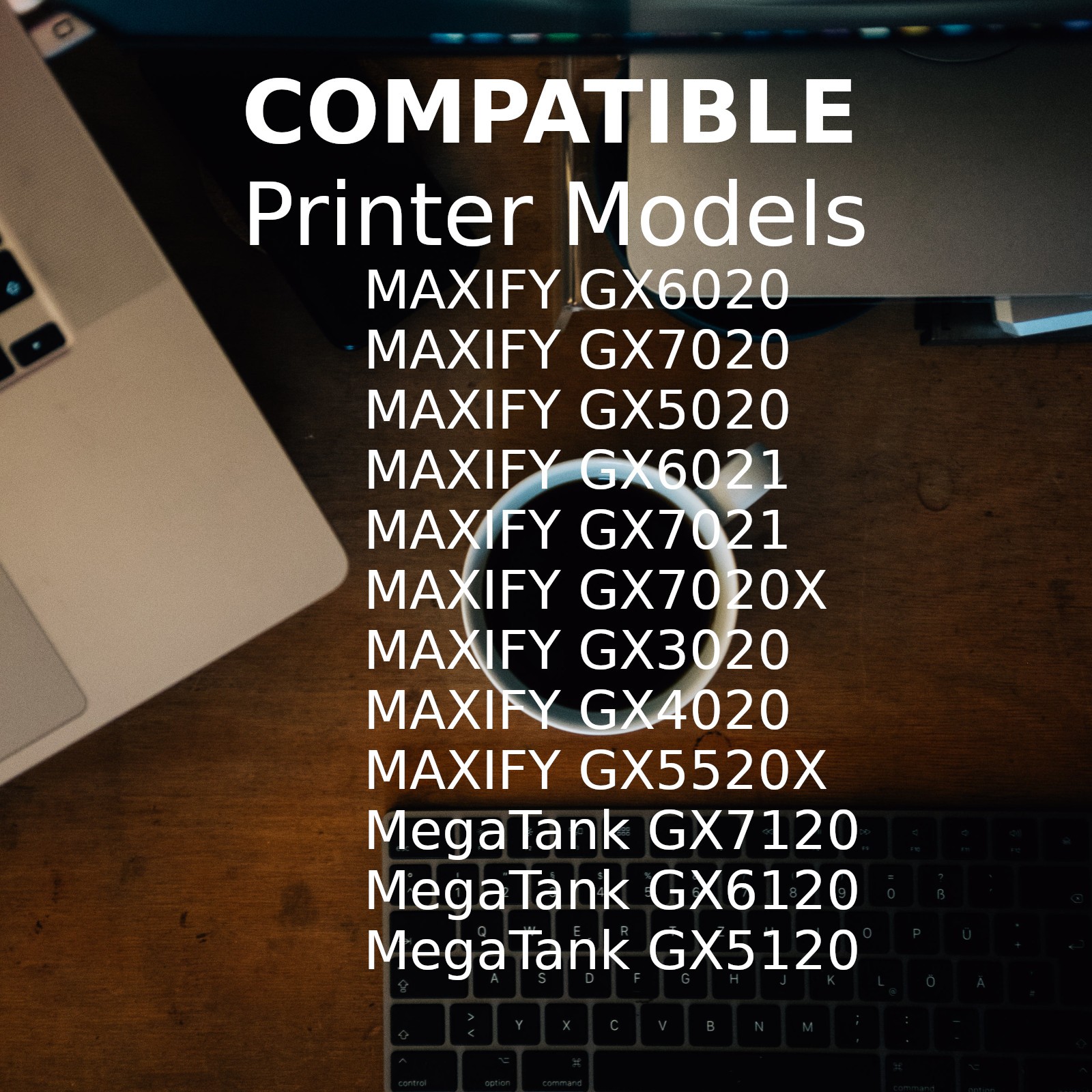 4 Pack GI-26 Ink Bottle Set for Canon Pixma MAXIFY GX6020 GX7020 Printer