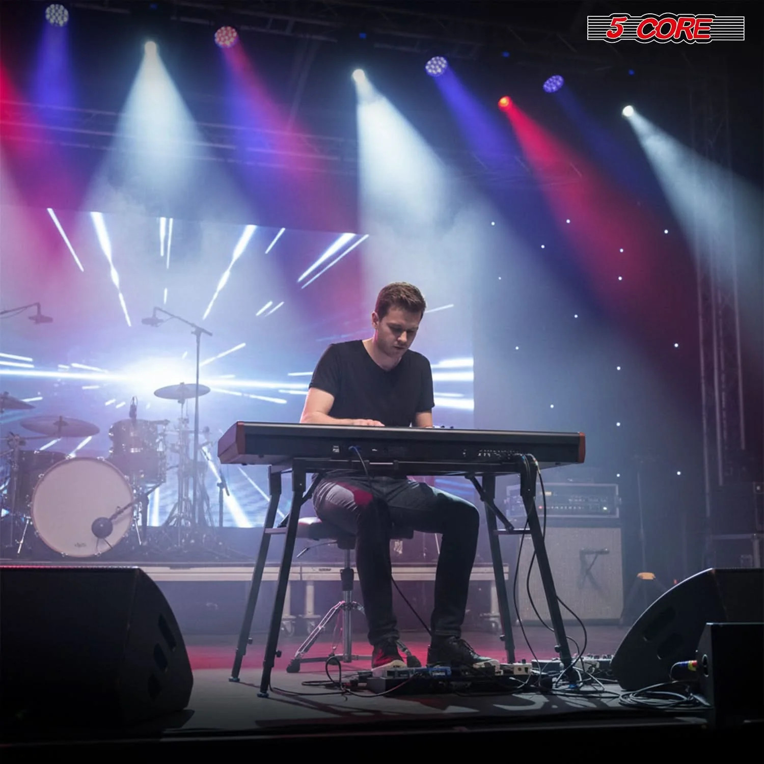 5 Core keyboard Stand Adjustable Electric Piano Holder for 54-88 Key Boards