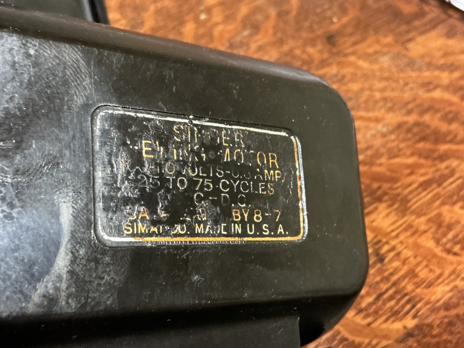 Vintage 1941 Singer 128 Sewing Machine Motor, Light and controller Unit