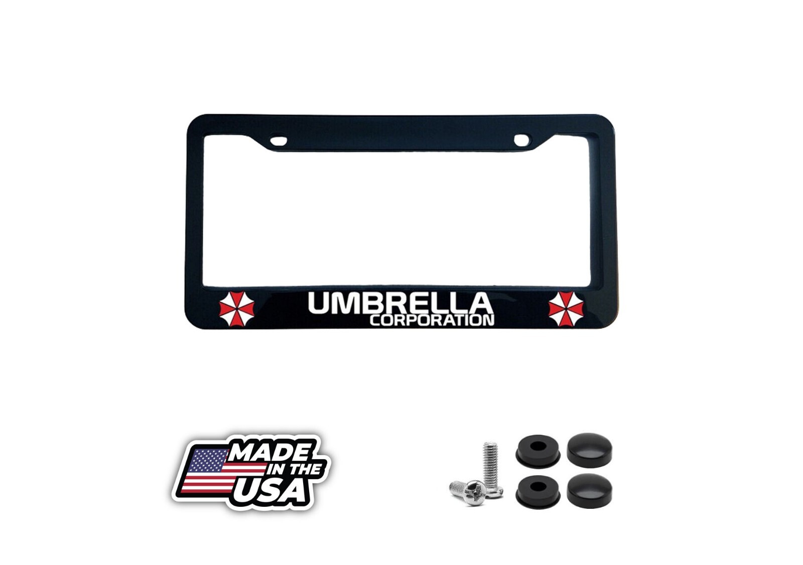 Umbrella Corporation Resident Evil Glossy Black License Plate Frame