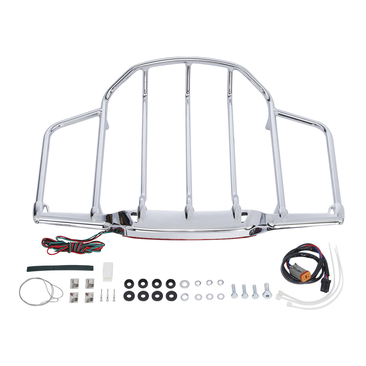 Luggage Rack W/LED Light Fit For Harley Trunk Tour Pak Pack 93-13 Air Wing