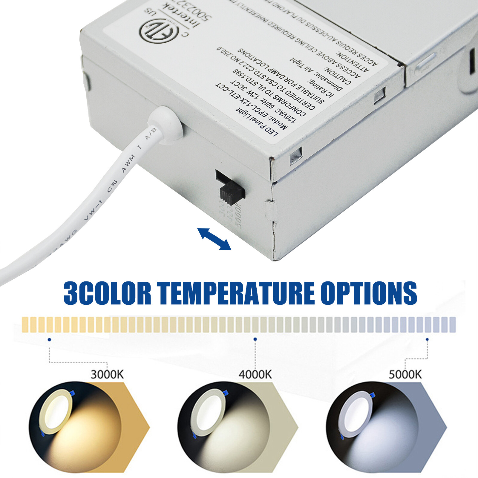 6 12 Pack 6" Inch Ultra Thin LED Recessed Ceiling Light & Junction Box,US Ship