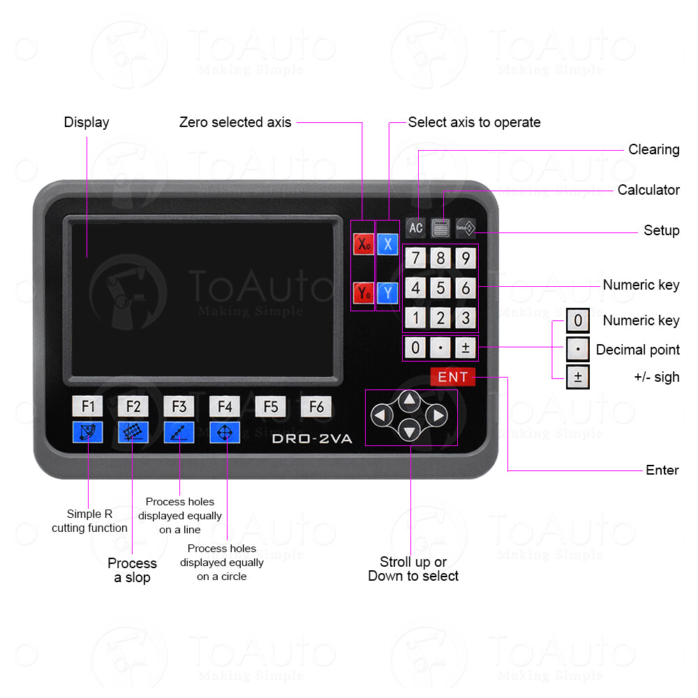 2Axis/3Axis LCD DRO Display Digital Readout+Linear Scale Sensor Encoder CNC Mill