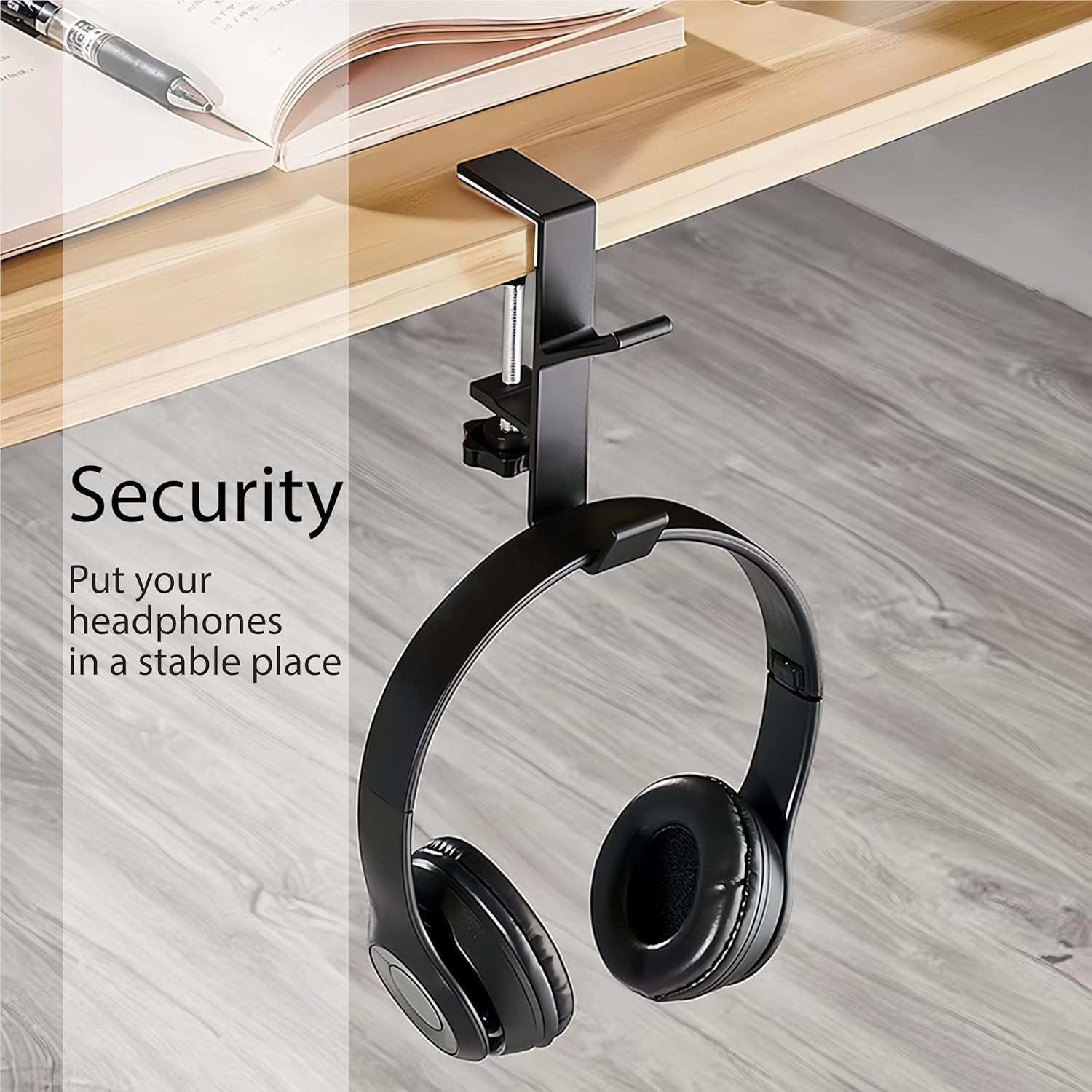 Adjustable Hook for L Shaped Gaming Desk, under Gaming Desk with Hook Holder