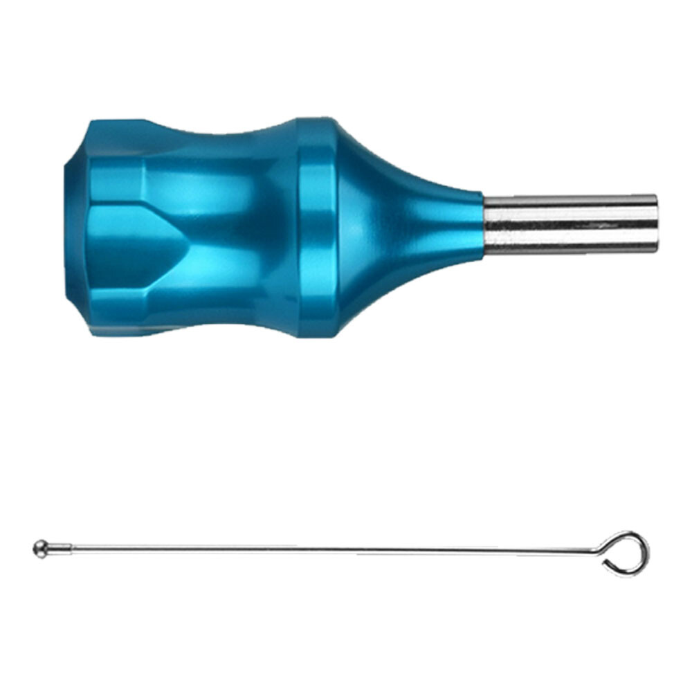 Light Blue 30mm Tattoo Zinc Alloy Cartridge Grip With 78mm Needle Plunger US