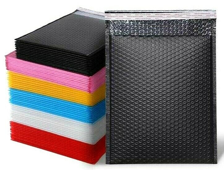 Shipping Bubble Mailers Poly Mailing Padded Envelopes Bags ANY SIZE 12 COLORS