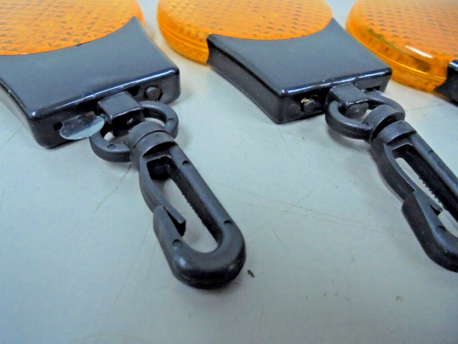 3 - Flashing Reflective LED Jacket Backpack Safety Tag Lights With Hook Loop