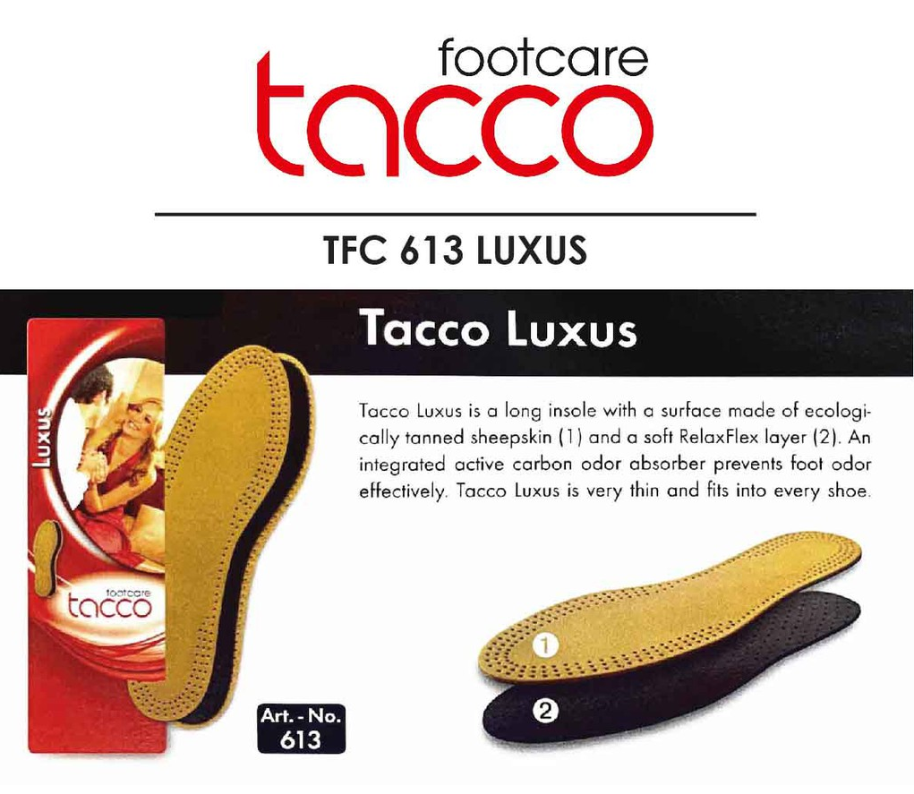 Tacco Luxus 613 Full Leather Insoles Men/Women All Sizes