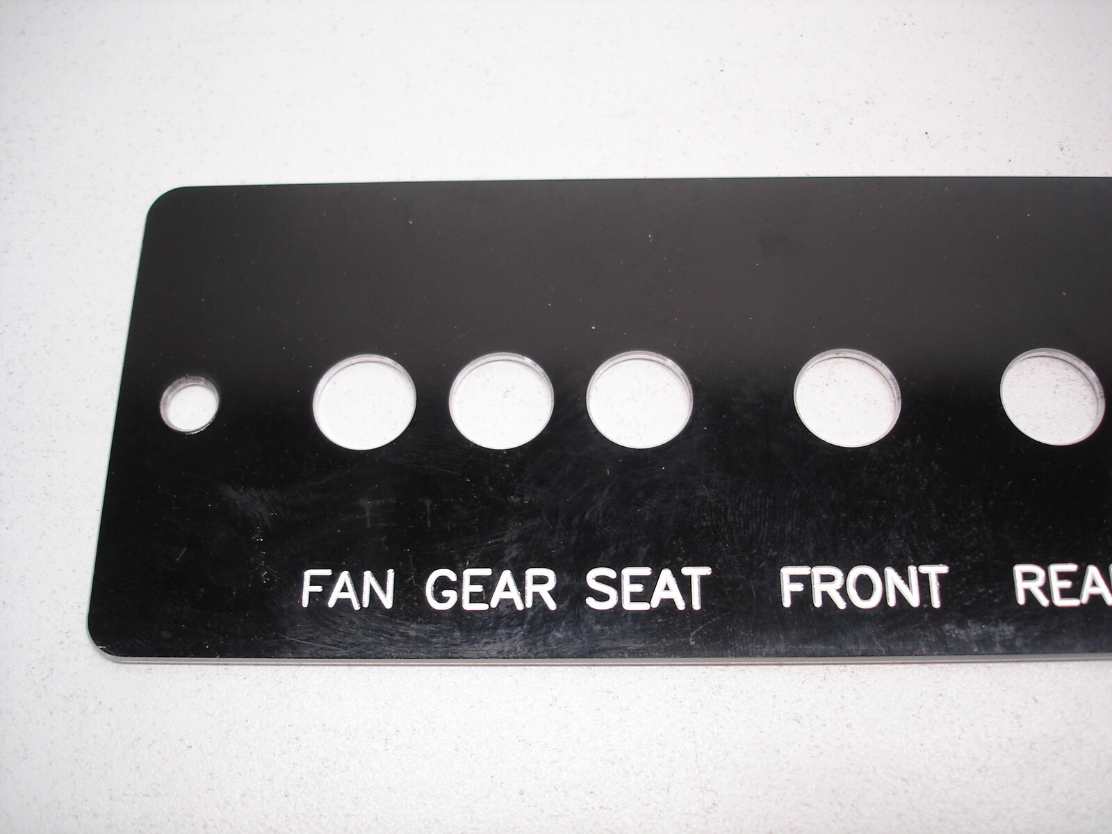 NEW NASCAR ALUMINUM TOGGLE SWITCH PANEL DASH PLATE BRAKE / GEAR / DRIVER FANS