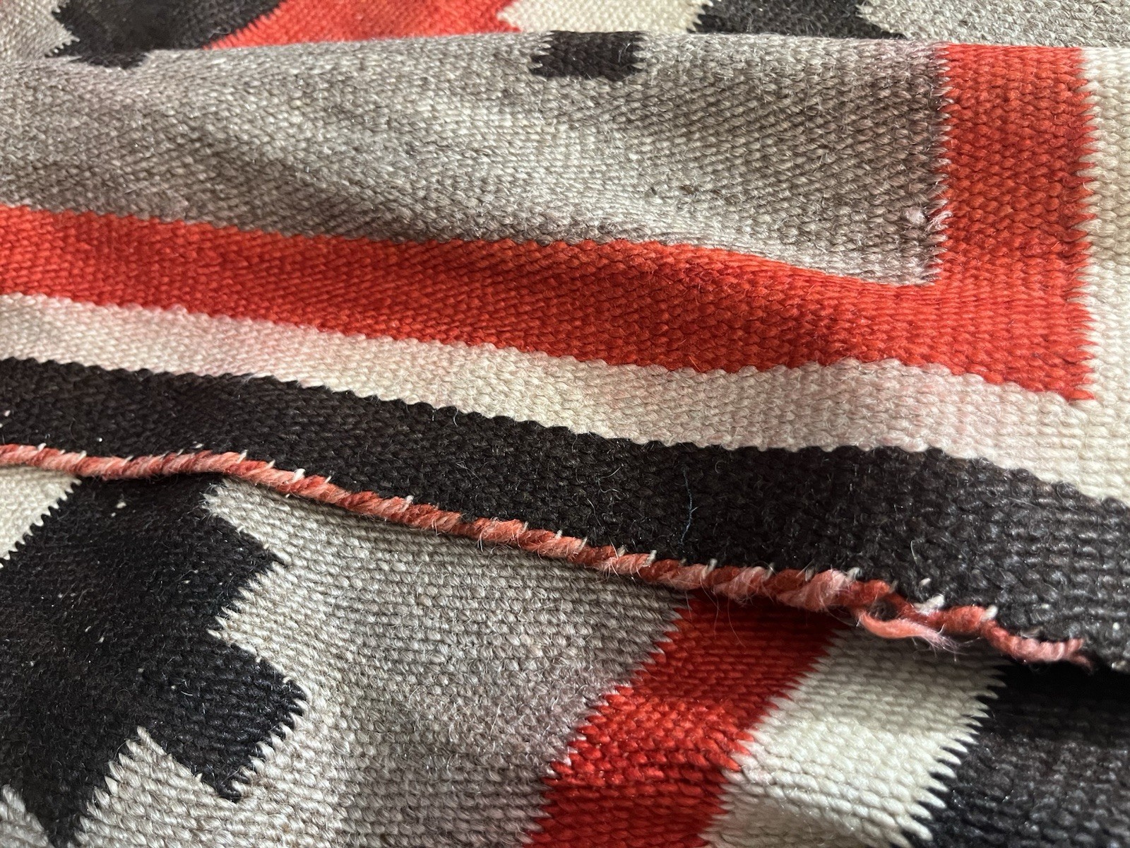 Antique Estate Navajo Ganado Weaving Approximately 72” X 49” Just $399!