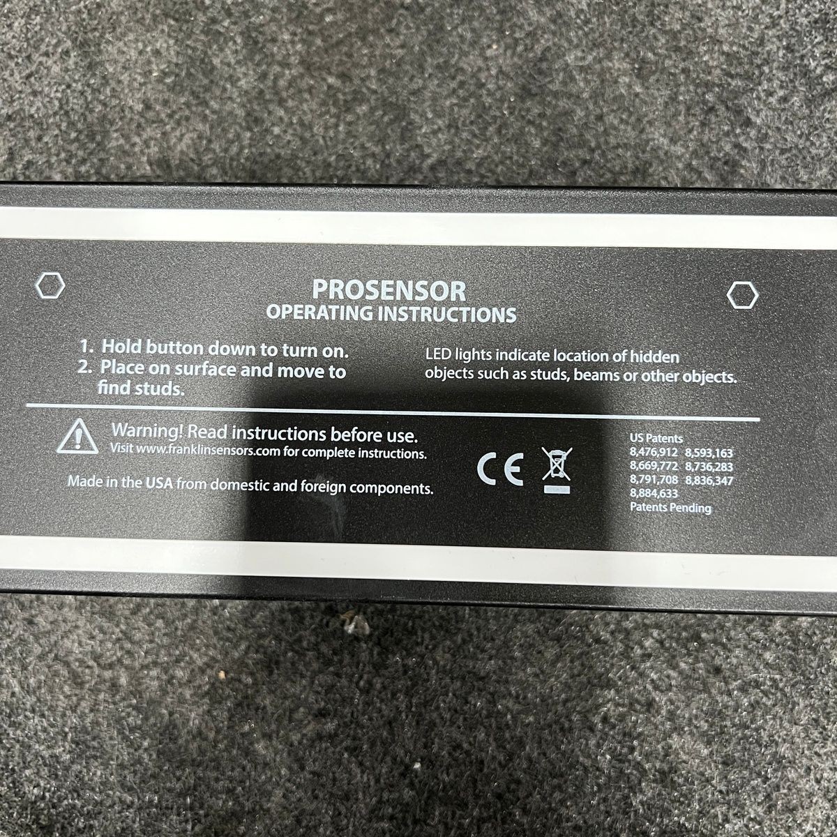 FRANKLIN SENSORS ProSensor 710 Professional Stud Finder, Yellow