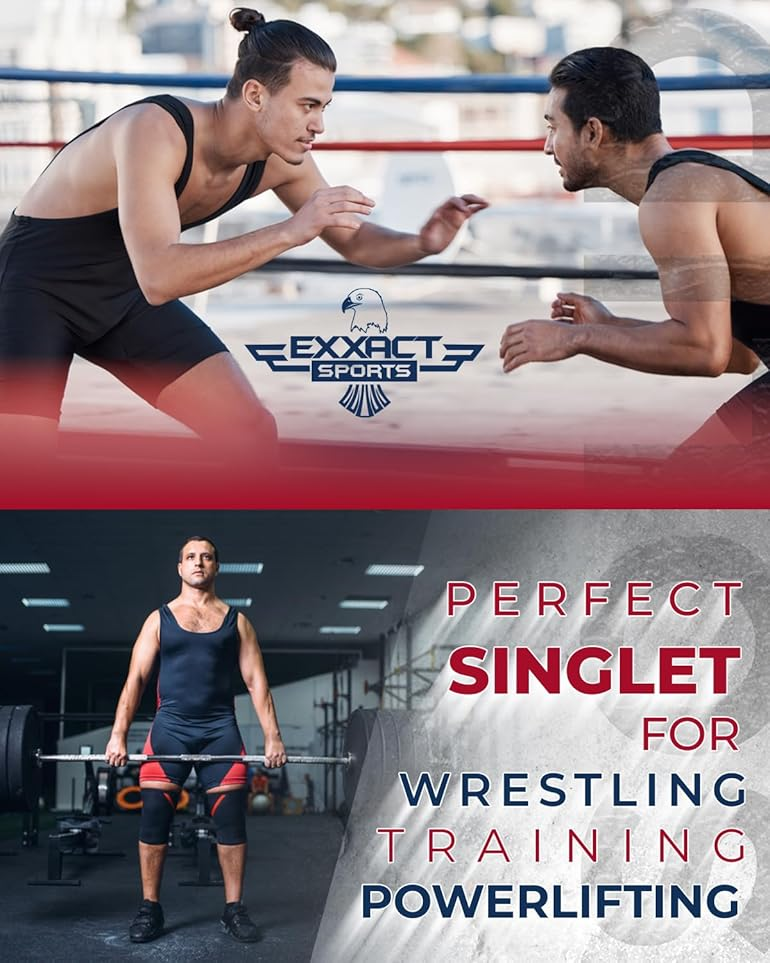 Exxact Sports Plain Wrestling Singlet Single Ply - Adult Wrestling Singlet
