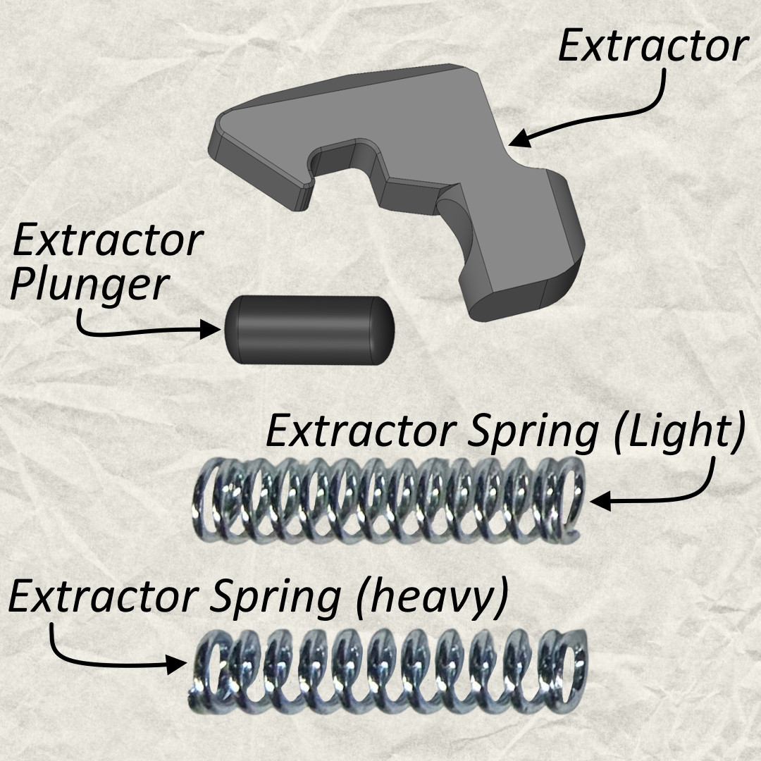 Remington 870 and 1100 - Billet Extractor Kit (F16176, F17432, and F17433)