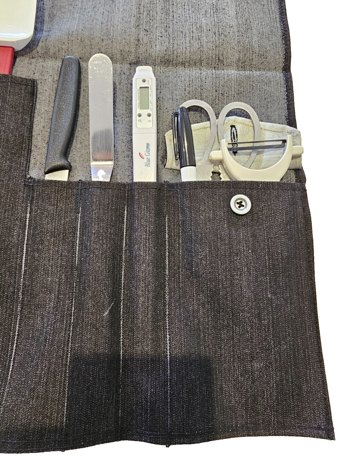 Handmade CHEF KNIVES WRAP BAG 9 Pockets - WASHABLE, LIGHTWEIGHT, DURABLE