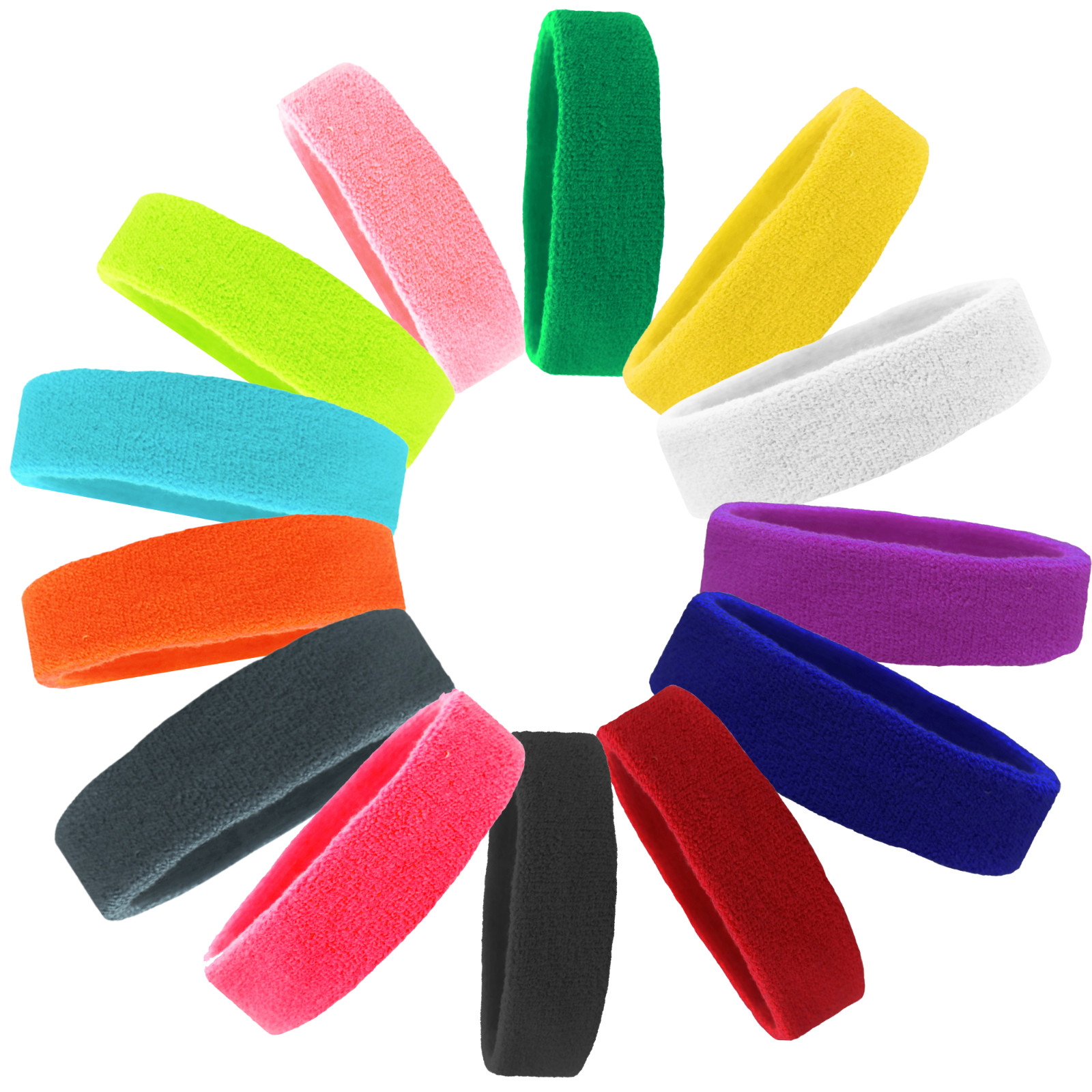 Sweatband Head Band Terry Cotton Sweat Headband Gym Workout Sports Sweatbands